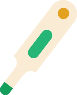 düz termometre ikon vektör çizimi