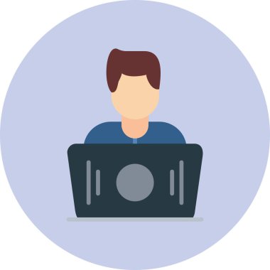 Çalışan ağ simgesi vektör illüstrasyonu