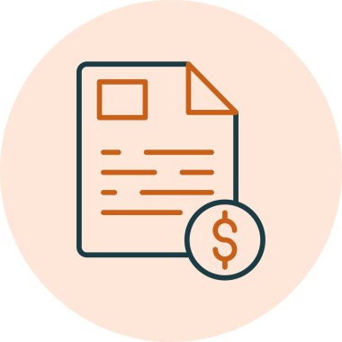 Mali Rapor belgesi. Web simgesi basit illüstrasyon