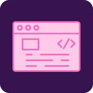 Web Yazılım simgesi, vektör illüstrasyonu