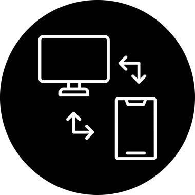 Dosya Aktarım simgesi, vektör illüstrasyonu