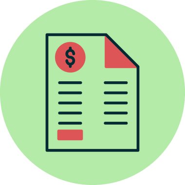 Bill simgesi, vektör illüstrasyonu basit tasarım