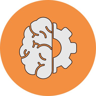 Aklını kullan. Web simgesi basit illüstrasyon 