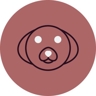 Bichon Frise web simgesi vektör çizimi