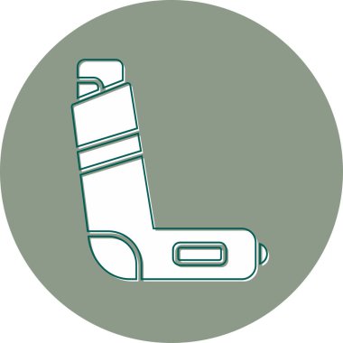 astım solunum simgesi, vektör illüstrasyonu basit tasarım