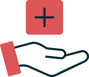 Sağlık hizmetleri. Web simgesi basit illüstrasyon