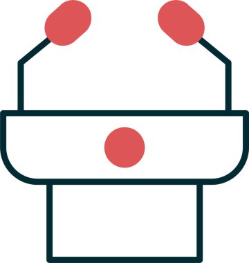 Basın Konferansı vektör illüstrasyonu