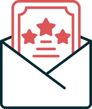 Davetiye modern simgesinin vektör illüstrasyonu