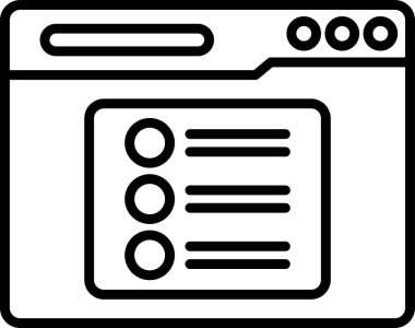 Anket web simgesi vektör illüstrasyonu