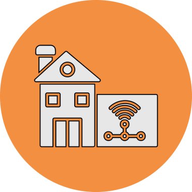 Akıllı ev. Web simgesi basit tasarım