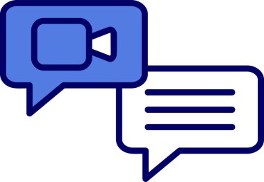 Ana hatlı biçim vektör illüstrasyon tasarımında konferans simgesi