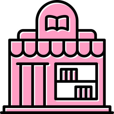 Kitapçı simgesi vektör illüstrasyonuName 