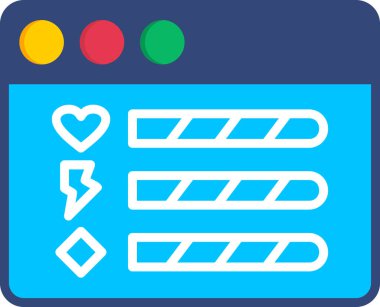 Tarayıcı. Web simgesi basit illüstrasyon