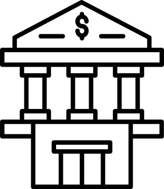 Banka web simgesi basit illüstrasyon 