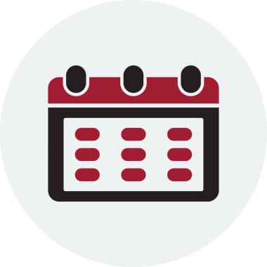 Minimalist bir tasarımda bir takvim simgesinin vektör illüstrasyonuName.