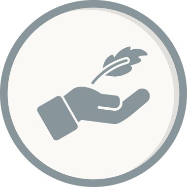 Tüy ve hafif konseptle insan elinin basit doğrusal çizimi