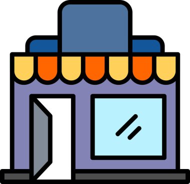 Dükkan. Web simgesi basit illüstrasyon