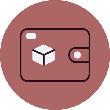 Wallet icon, vector illustration simple design