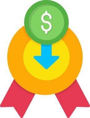 Bonus değer kaybı simgesi, vektör illüstrasyonu