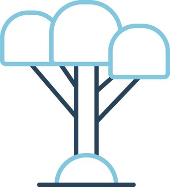 ağaç web simgesi basit illüstrasyon