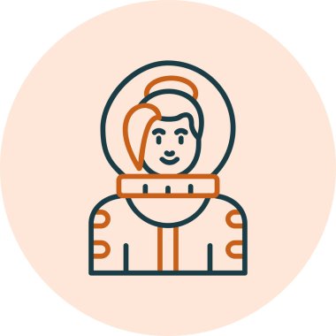 astronot adam simgesi vektör illüstrasyonu