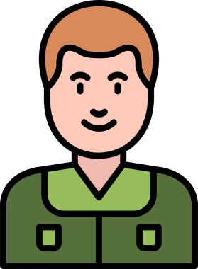 erkek avatar simge vektör çizim 
