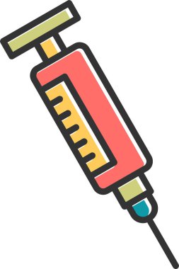 Enjeksiyon için şırınga, temel doğrusal resim