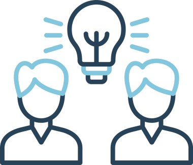 Beyin fırtınası. Web simgesi basit tasarım