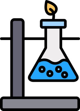 Kimyasal deney simgesinin vektör çizimi 