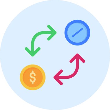 Değiş tokuş Web simgesi basit illüstrasyon