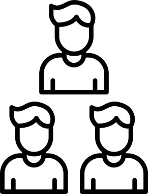 Takım çalışması. Web simgesi basit illüstrasyon