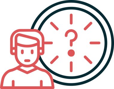 Zaman Yönetimi. Web simgesi basit illüstrasyon