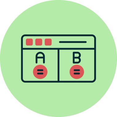 Test süreci simgesi, vektör illüstrasyonu basit tasarım