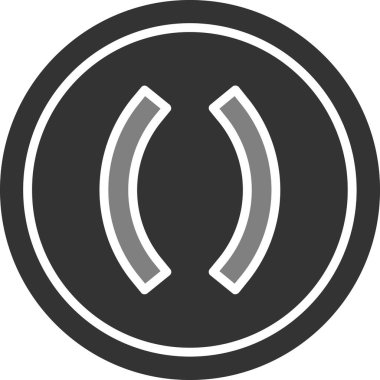 Parantez web simgesi vektör illüstrasyonu