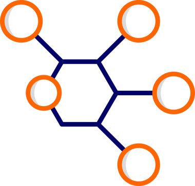 Molekül web simgesi vektör illüstrasyonu