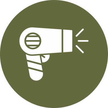 saç kurutma web simgesi vektör illüstrasyonu
