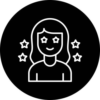 Heyecan web simgesi vektör illüstrasyonu