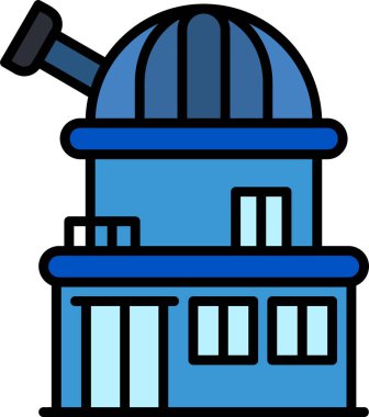 Uzay Gözlemevi simgesinin vektör çizimi                