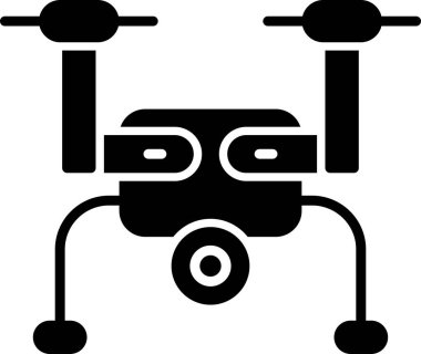 Drone simgesi, vektör illüstrasyonu basit tasarım