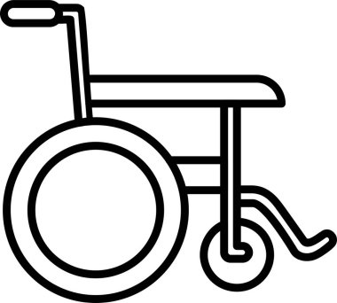 Tekerlekli sandalye web simgesi. vektör illüstrasyonu