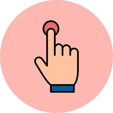 Web simgesine tıklayın, basit illüstrasyon