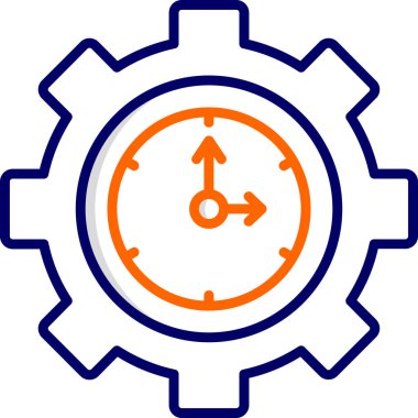 Zaman yönetimi simgesi vektör illüstrasyonu