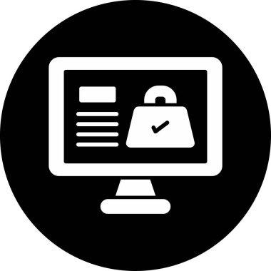 Çevrimiçi Dükkan simgesi vektör çizimi