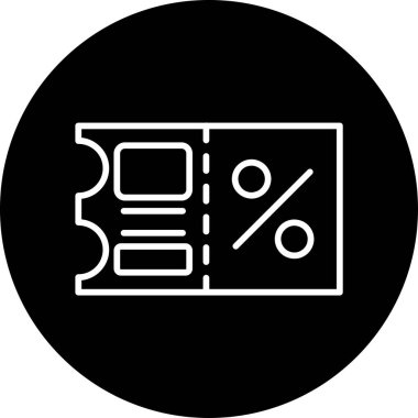 Taslak biçimdeki basit İndirim simgesi