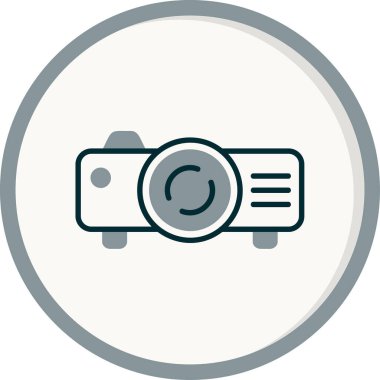 Projektör. Web simgesi basit illüstrasyon
