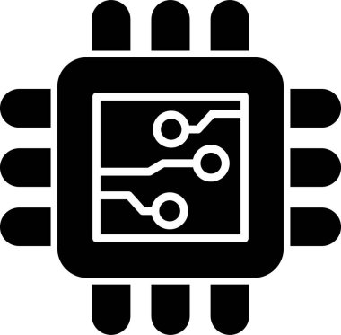 Çip simgesi vektör illüstrasyon tasarımı