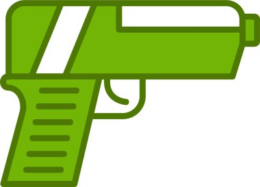 Pompalı tüfek ikonu. Web için tabanca vektör simgelerinin basit çizimi 