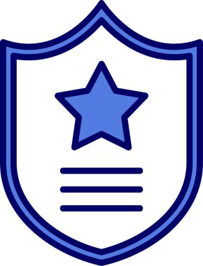 Polis rozeti. Web simgesi basit illüstrasyon