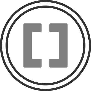 Parantez web simgesi vektör illüstrasyonu