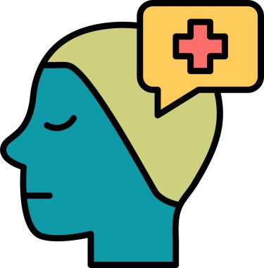 Zihinsel Sağlık ikonu konsept vektör çizimi